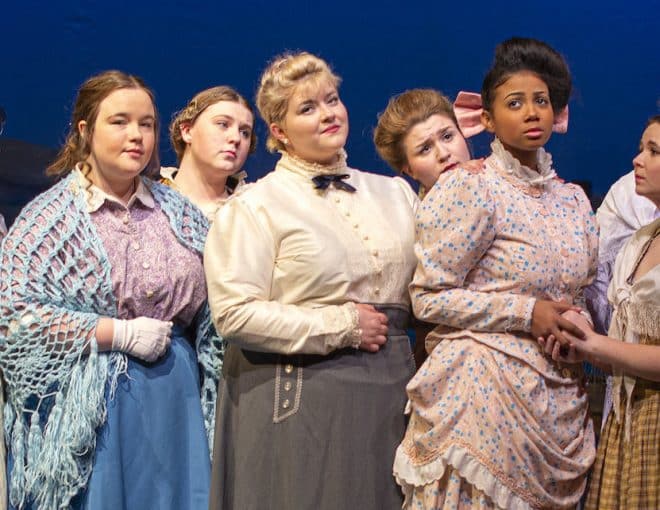 drama students performing in Carousel