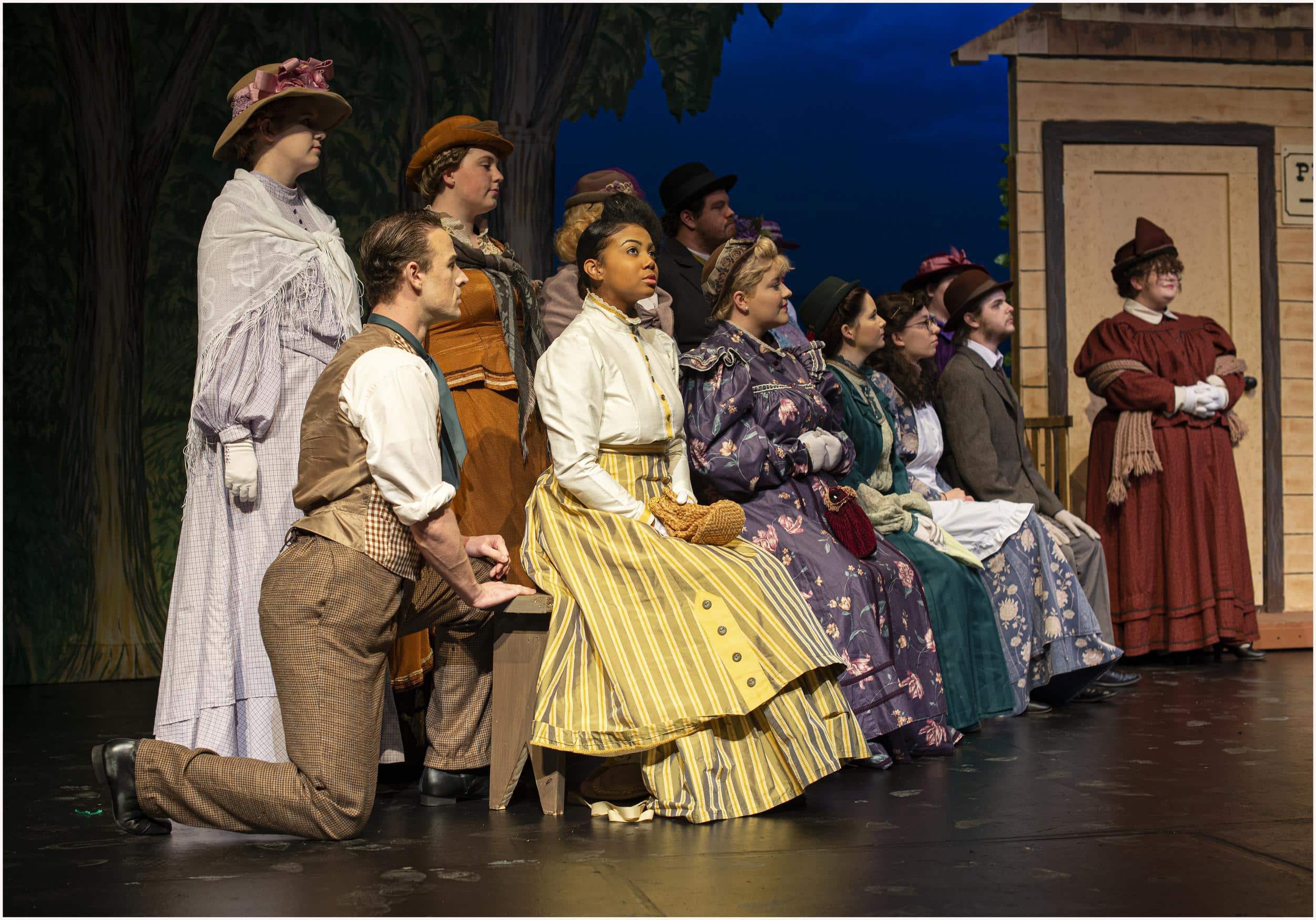 Students performing Carousel at the Piedmont Theatre