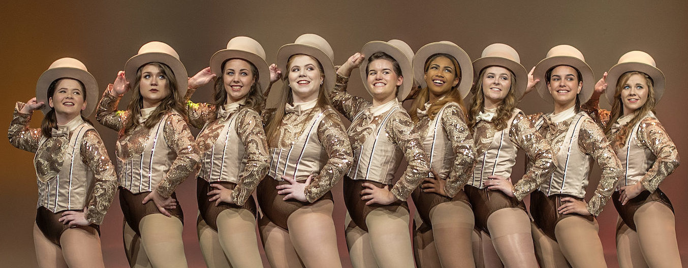 A Chorus Line students on stage