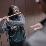 5 Degrees campus shoot: Conservatory Music students in the Conservatory of Music