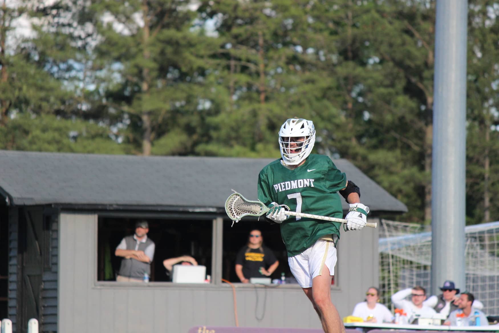 Piedmont lacrosse player action shot