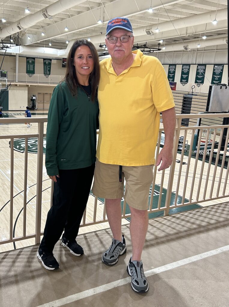 Coach Jamie Purdy with Garry “Mac” MacEwen.