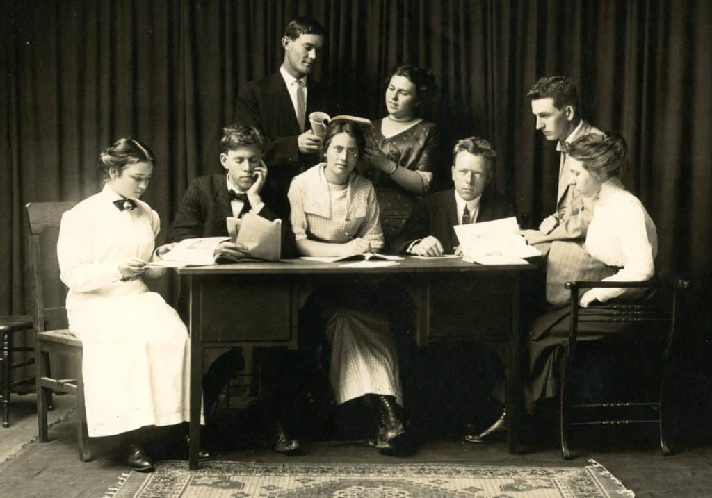 Piedmont has endearingly called its yearbook The Yonahian since 1920, but these students named it The Mountain Laurel when they published its first edition in 1913.