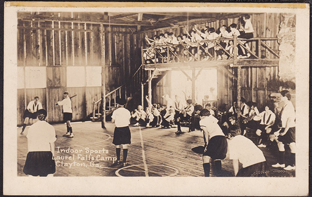 LES-12 Campers playing indoor sports at Laurel Falls Camp for Girls, 1928 (photo courtesy of Susan Hamersky)